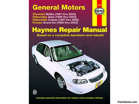 Pontiac Grand Am Repair Manual - Service Manual - Haynes - 2000 2001 ...