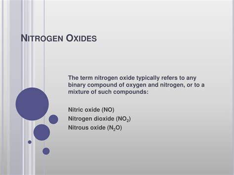 PPT - Nitrogen Oxides PowerPoint Presentation, free download - ID:950939