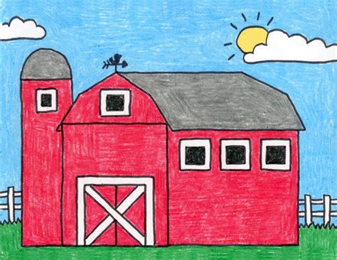 How to Draw a Barn · Art Projects for Kids