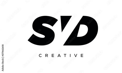 SVD letters negative space logo design. creative typography monogram vector Stock Vector | Adobe ...