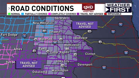 Iowa DOT: Travel conditions are treacherous across a majority of the state