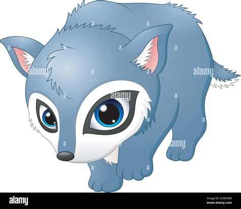 Cute baby wolf walking Stock Vector Image & Art - Alamy