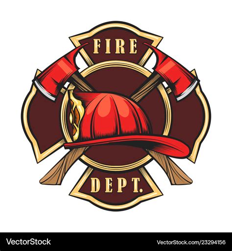 Fire department emblem Royalty Free Vector Image