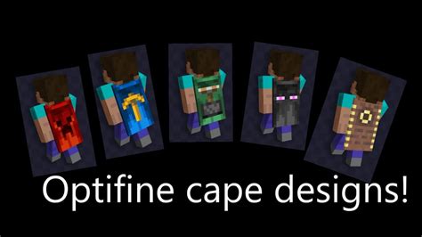 Optifine capes designs of Minecon capes - YouTube