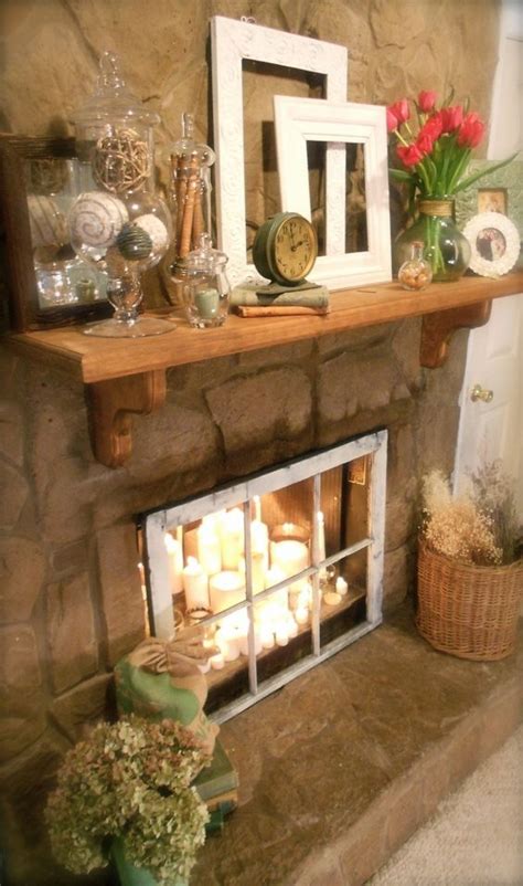 47 Adorable Fireplace Candle Displays For Any Interior - DigsDigs