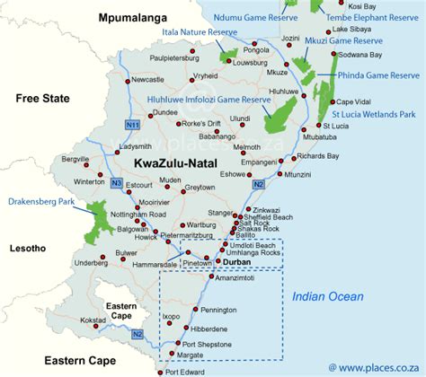 Newcastle South Africa Map - South Africa