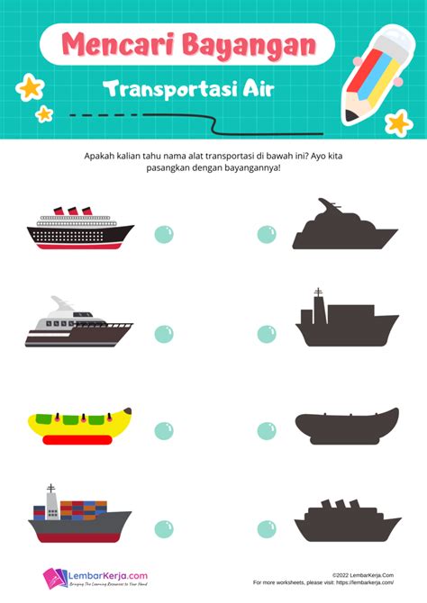 Mencari Bayangan: Transportasi Air - LembarKerja.Com