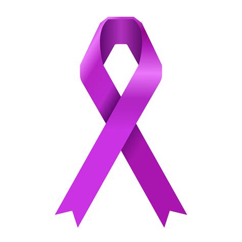 purple ribbon for Pancreatic cancer 16587434 PNG