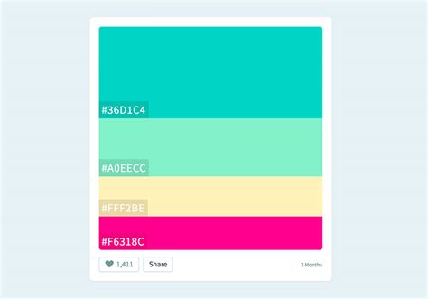 Find Awesome User-curated Color Palettes with Color Hunt - Hongkiat