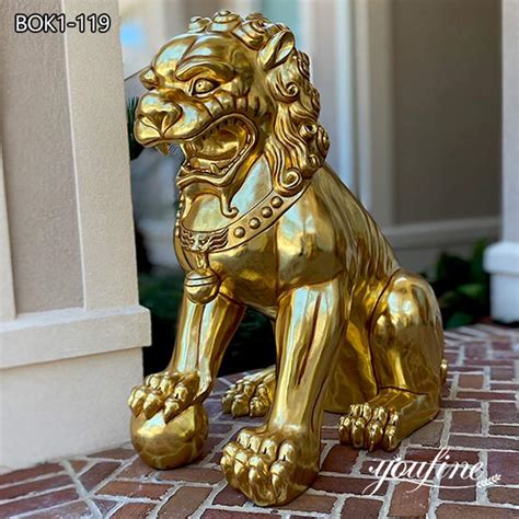 Golden Lion Statue