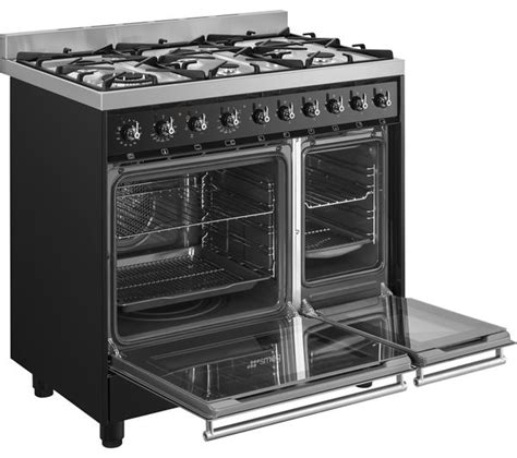 SMEG Dual Fuel Range Cooker - Stainless Steel & Black - C92DBL8 ...