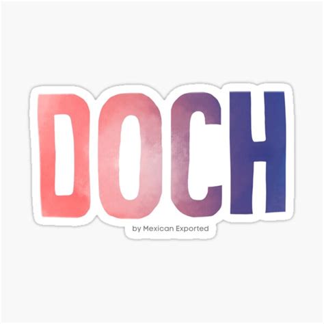 "Doch!" Sticker for Sale by MexicanExported | Redbubble