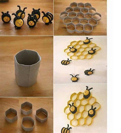 Bee Nest | Toilet paper roll crafts, Paper roll crafts, Toilet paper roll art