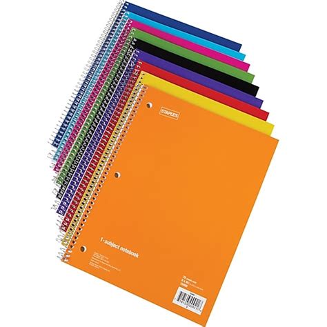 Staples® 1 Subject Notebook, 8" x 10-1/2", College Ruled, 48/Pack ...