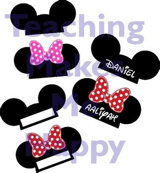 Printable Mickey Mouse Name Tags