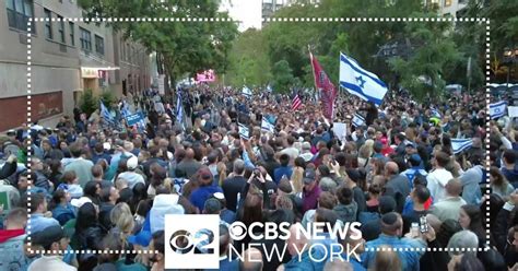 Hundreds gather at pro-Israel rally near United Nations - CBS New York