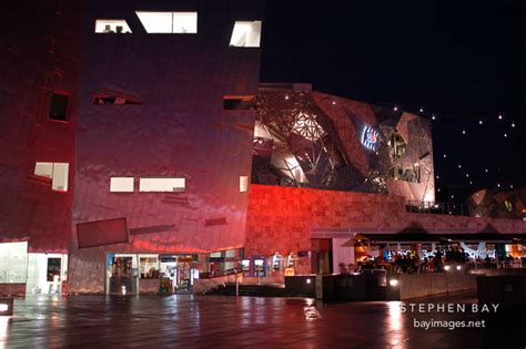 Photo: Federation Square at night. Melbourne, Australia.