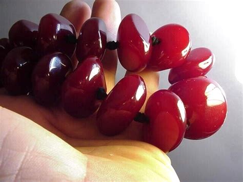 RARE VINTAGE RED CHERRY BAKELITE 182 GRAM LARGE BEAD… - Gem