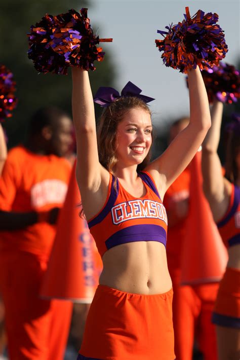 NFL and College Cheerleaders Photos: Clemson Cheerleaders Putting in Work