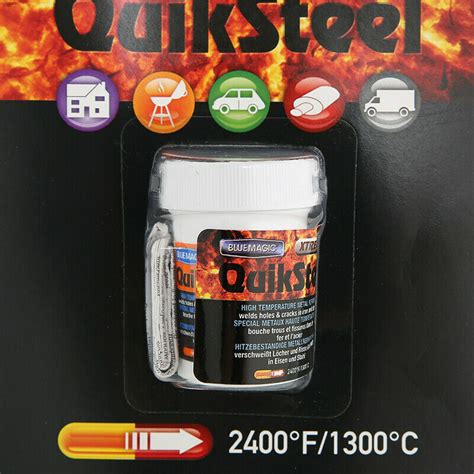 QUIKSTEEL 18003 XTREME HIGH TEMPERATURE EPOXY PUTTY WELD FILLER FAST ...