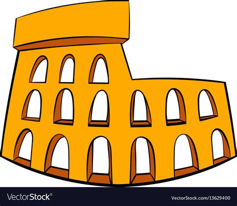 Roman colosseum icon cartoon Royalty Free Vector Image