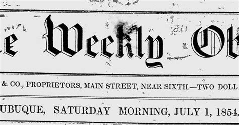 W. 11th & Bluff: Dubuque Newspapers in Google News Archive