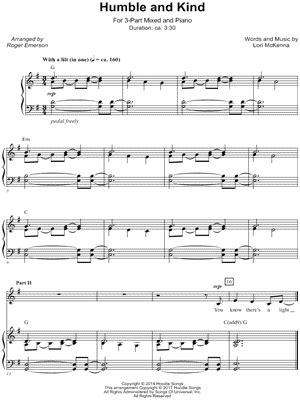 "Humble and Kind" Sheet Music - 19 Arrangements Available Instantly - Musicnotes