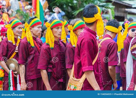 Group of Shan or Tai Yai Ethnic Group Living in Parts of Myanmar and Thailand in Tribal Dress Do ...