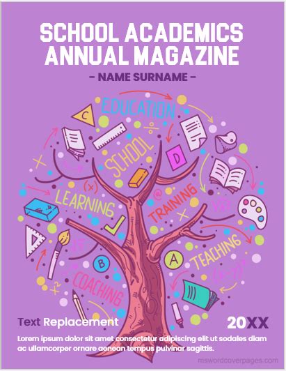 School Academics Annual Magzine Cover Pages | Download FREE