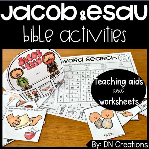 Jacob and Esau Bible Activities l Jacob and Esau Worksheets l Jacob and ...