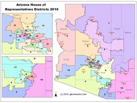 Map of Arizona House of Representatives Districts 2016