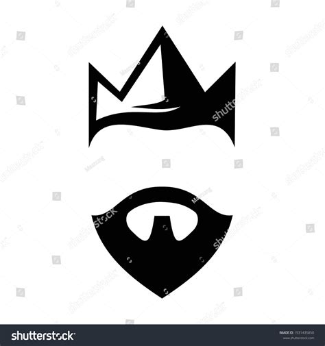 King Face Logo Vector Element Stock Vector (Royalty Free) 1531435850 ...