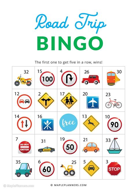 free printable road trip games for kids california - printable road ...