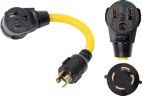 Adapters ONETAK NEMA L14-30P 6-50R Compact 240V 30 Amp Twist Lock 4 Prong Male Plug to 3 Prong ...