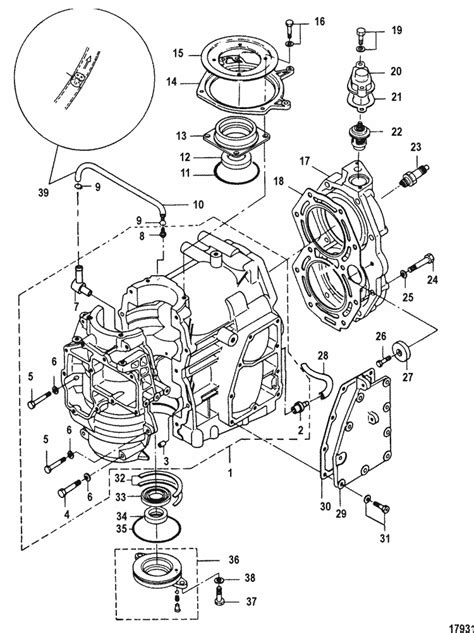 Mercury Marine 30 HP (2 Cylinder) (2-Stroke) (International) Cylinder Block Parts