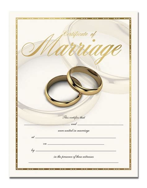 Renewal Of Vows Certificate Template