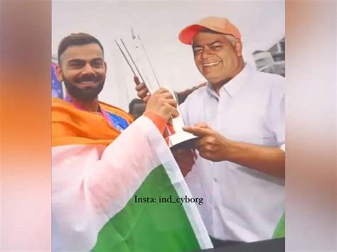 Virat Kohli Lifts T20 World Cup 2024 Trophy With Father In Fan ...