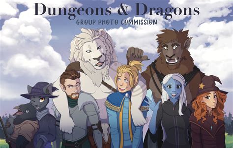 Dungeons and Dragons Party Commission / Dnd Party Group Photo / Fantasy Art / Custom Character ...