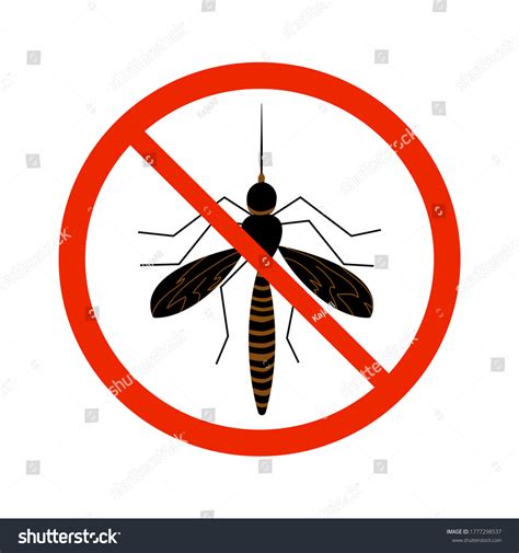 Mosquito Sign Isolated On White Background Stock Vector (Royalty Free) 1777298537