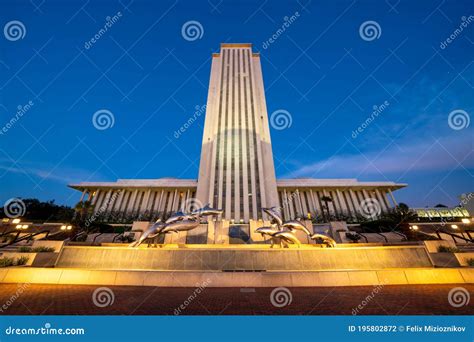 Architecture Tallahassee FL Florida State Capitol Building at Night ...