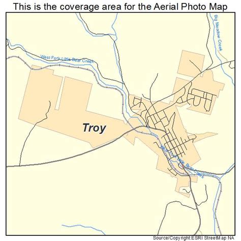 Aerial Photography Map of Troy, ID Idaho