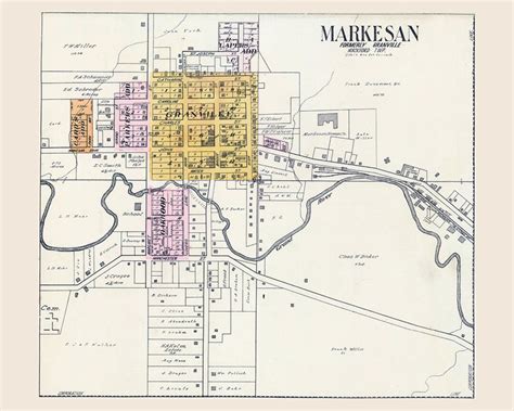 1923 Town Map of Markesan Green Lake County Wisconsin - Etsy