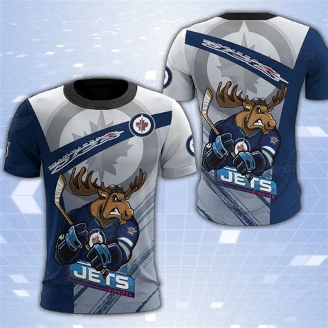 Winnipeg Jets Mascot 3D Print T-Shirt - RobinPlaceFabrics