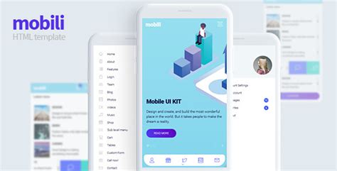 Mobili - HTML Mobile Template by mobiokit | ThemeForest