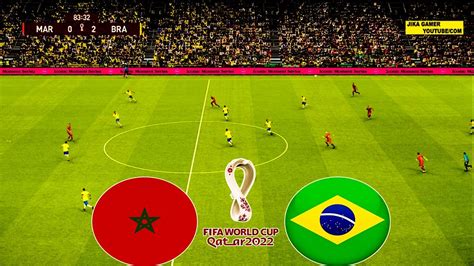 PES - MOROCCO vs BRAZIL - FIFA WORLD CUP 2022 QATAR - Full Match All ...