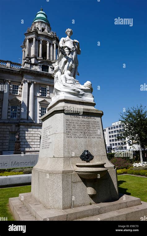 titanic memorial monument in memorial gardens Belfast city hall in city ...