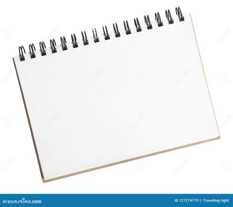 Small Sketch Pad Isolated on White Stock Image - Image of horizontal ...