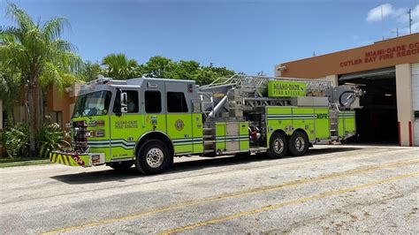 Miami Dade Fire Rescue - Station 34 BOTH trucks out! - YouTube