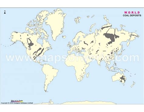 Buy World Coal Deposits Map from Online Map Store Map Store, Earth Map ...