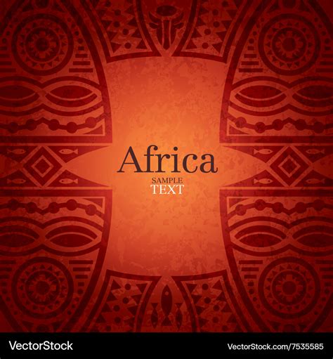 African background design Royalty Free Vector Image